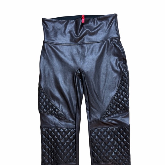 Spanx Quilted Faux Leather Leggings - Picture 3 of 9